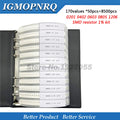 170values *50pcs=8500pcs 0201 0402 0603 0805 1206 SMD resistor 1% 0R~10M Sample Book Resistors Assortment Kit Resistors