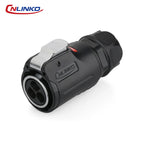 CNLINKO M24 Industrial Power & Signal Connector 2-24 Pin 25A 500V Waterproof IP68 Semi-Metal Solder Type Single-Hole Mount