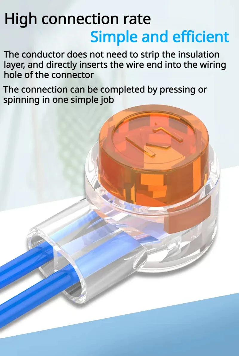 50Pcs K1 K2 K3 Connector UY1 UY2 UR Wire Connector, Waterproof RJ45 RJ11 Telephone UY Splice Connector Network Cable Terminals