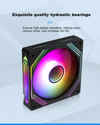 UPSIREN PF-14 PRISM 4PRO Computer Chassis Fan 14cm ARGB 4 Pin PWM Quiet Cooling Fan 12V Large Air Volume 61.5CFM/650-1800RPM