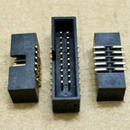 10pcs DC3 2.54mm DIP RA Right Angle SMT Double Row 6P 10P 20P 26P 34P 40P ISP Male Pin IDC JTAG Socket Box Header
