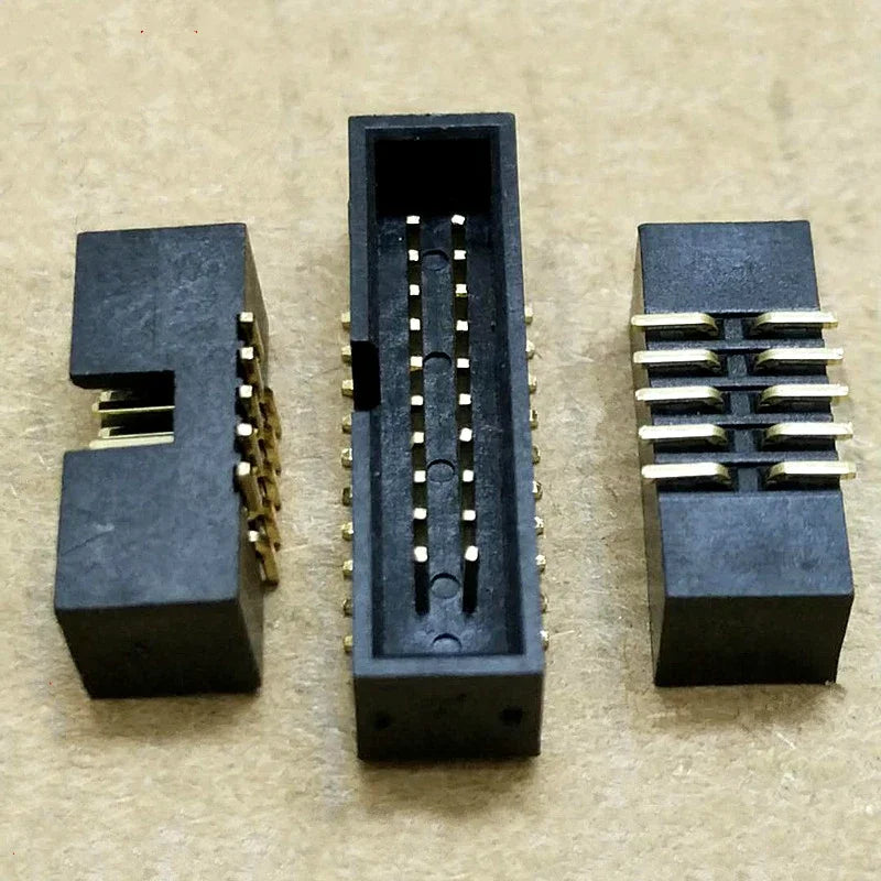 10pcs DC3 2.54mm DIP RA Right Angle SMT Double Row 6P 10P 20P 26P 34P 40P ISP Male Pin IDC JTAG Socket Box Header