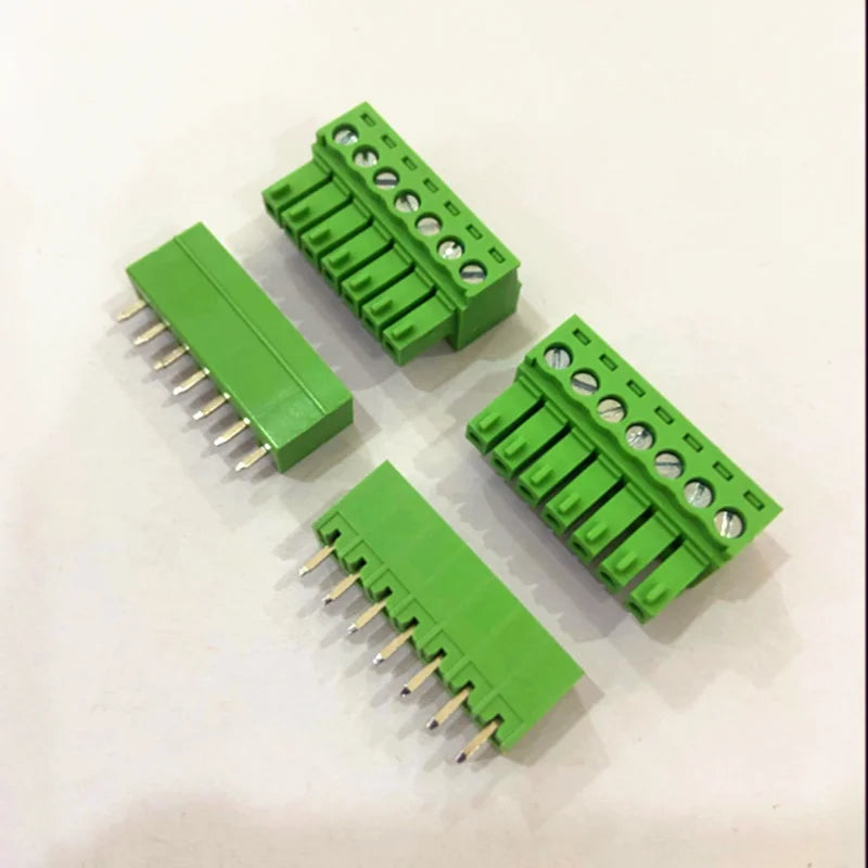 5pairs of plug-in terminal blocks 15EDG-3.81mm with a spacing of 3.5mm green Phoenix connector PCB solder board connector