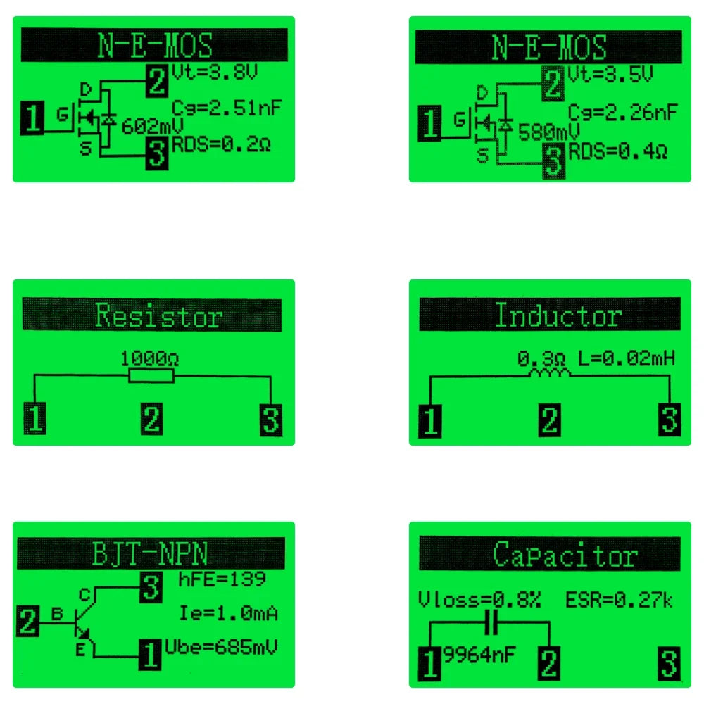 Diode Triode Capacitance SCR Inductance ESR Meter MOS PNP LCR-T4 Transistor Tester LCD Display Mega328 Transistors Diodes