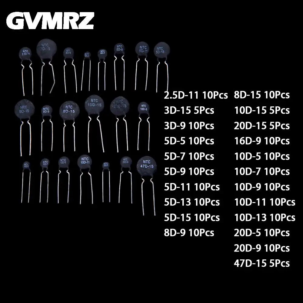22Values NTC Thermistor Resistor Assortment kit 3D-15 3D-9 5D-5 5D-7 5D-9 8D-15 10D-15 10D-5 10D-720D-9