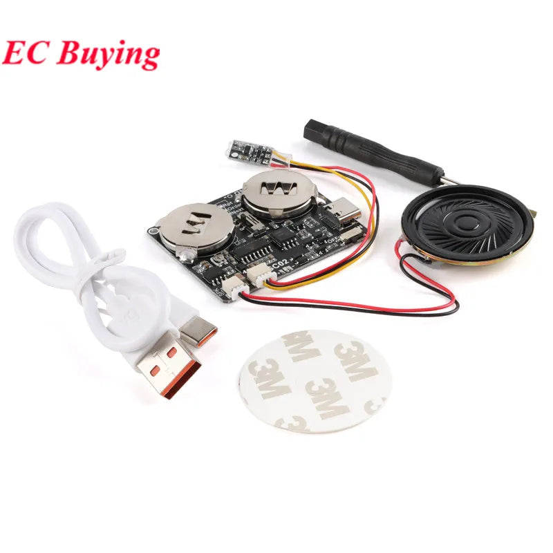 8M Magnetic Control Recordable Sound Module for Recording Greeting Card USB Charge MP3 Download Voice Play Board DIY Gifts Music