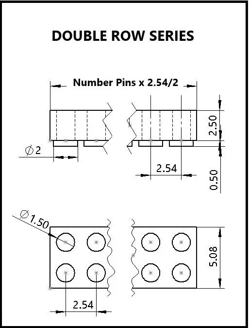 5Pcs Target PAD Connector 2.54 Grid 4 6 8 10 12 14 16 20 Pole Female Spring Pogo Pin Header Socket Power Charge DIP SMD Dual Row