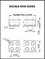 5Pcs Target PAD Connector 2.54 Grid 4 6 8 10 12 14 16 20 Pole Female Spring Pogo Pin Header Socket Power Charge DIP SMD Dual Row