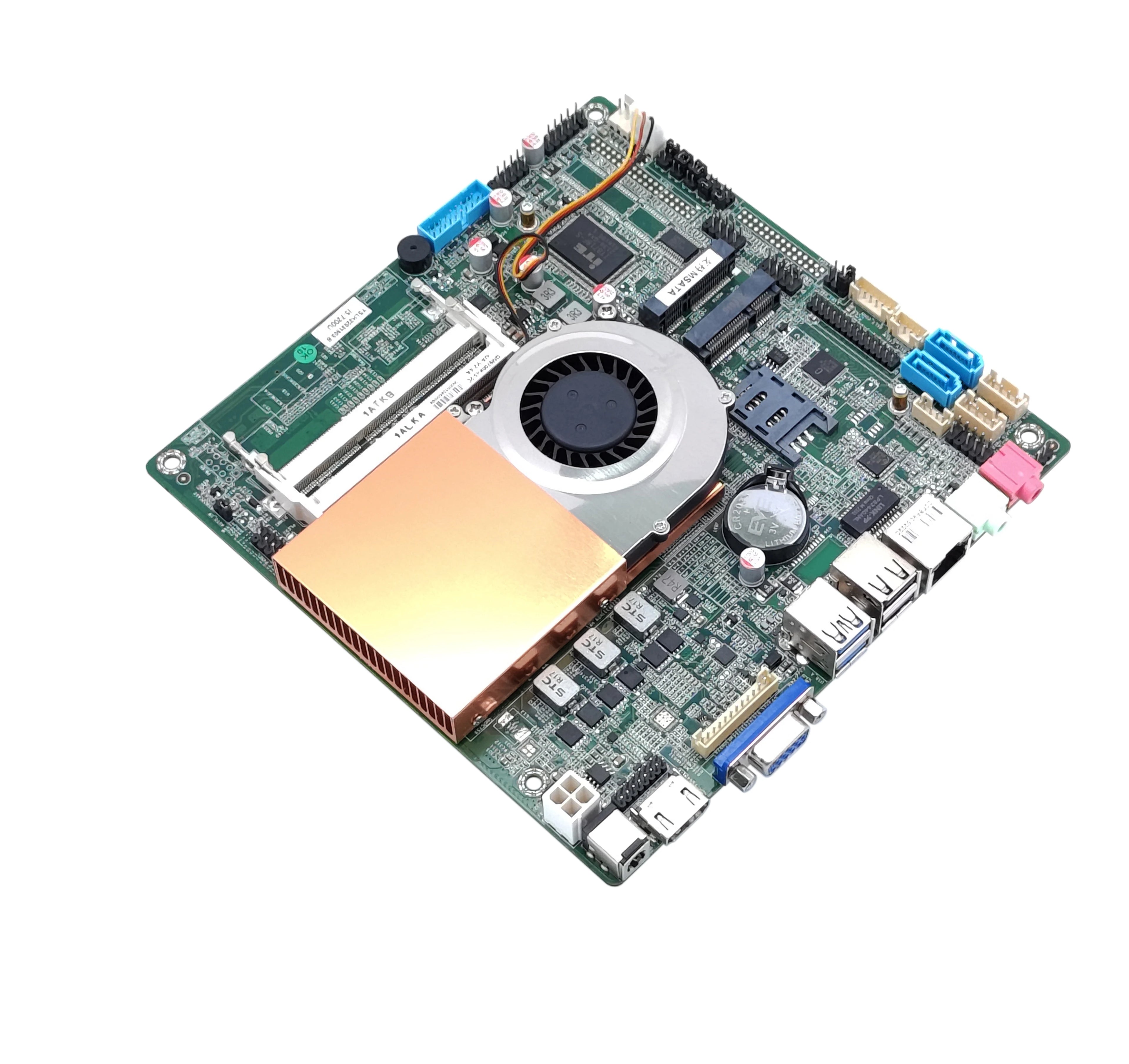 Factory X86 Mini-ITX Motherboard and Processor Kabylake 7th Generation Core I3 I5 I7 DDR 16GB VGA HD-MI EDP/LVDS