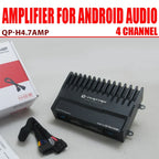 4-Channel DSP Car Amplifier, 300W Max / 4x75W RMS A/B Class Car Audio Amp, Digital Sound Processor for Vehicle Stereo System
