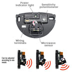 24.125GHz Micro Wave Motion Sensor Detector DC 12-24V Door Motion Detector Inductive Probe Automatic Door Opening Sensor