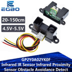 GP2Y0A02YK0F Infrared IR Sensor Infrared Proximity Sensor Obstacle Avoidance Detect 20-150cm Distance Measuring With Cable