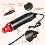 Mini Heat Gun Portable Mini Handheld Hot Air Gun for DIY Shrink Wrapping PVC Drying Paint Embossing, DIY Acrylic Resin Craft