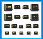 20PCS SMD Schottky Diode SS12 SMA SS14 1N5819 SS24 SB240 SS26 SR260 SS54 1N5824 SS34 1N5822 SR360 SS36 SS110 SB1100 SS2200
