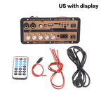 EU/US Plug Bluetooth 5.0 Amplifier Board With Optical Audio AMP USB FM Radio TF Player DIY Audio For Karaoke Home Car 110V/220V