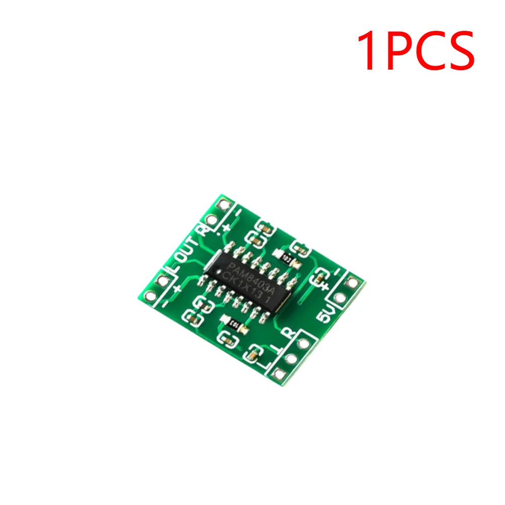 10-1pcs 2.5V-5.5V Mini PAM8403 Power Amplifier Board 2 Channels 3W Class D USB Audio Speaker Sound Amplifier Board For Arduino
