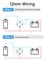 Extended Head 12mm 16mm 19mm 22mm metal push button switch on off power LED light Waterproof circle 3v 6v 12v 24v 110v 220v ip65