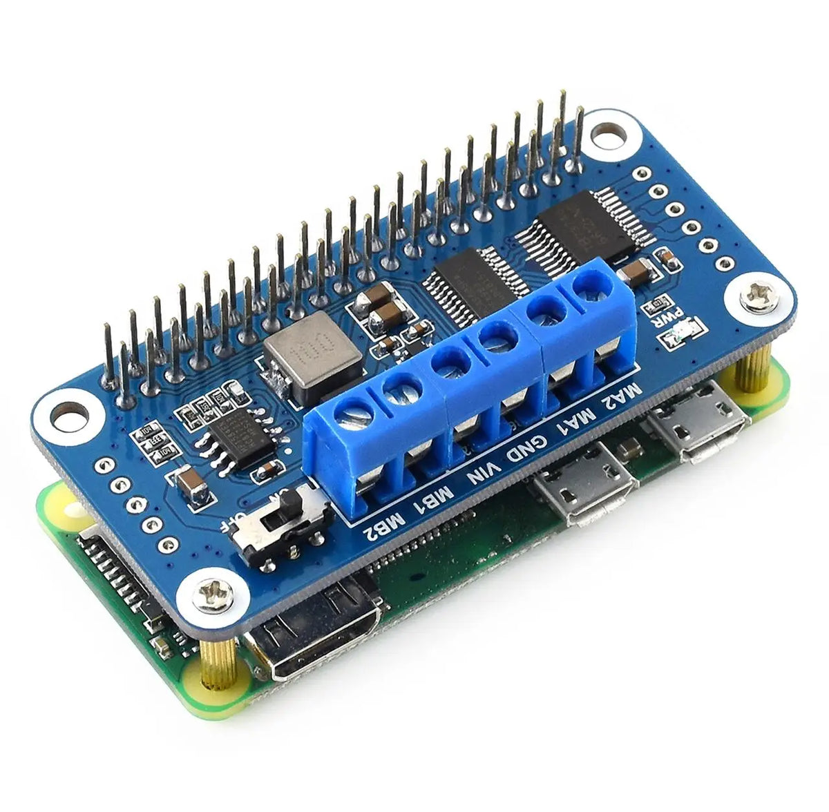 Waveshare I2C Interface Motor Driver HAT for Raspberry Pi Onboard PCA9685 Chip TB6612FNG Dual H-bridge