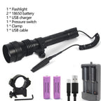 500Yards C14 Tactical Infrared Flashlight IR 850nm 940nm LED Zoomable 1 Modes Hunting Torch 18650 Night Vision infrared Device