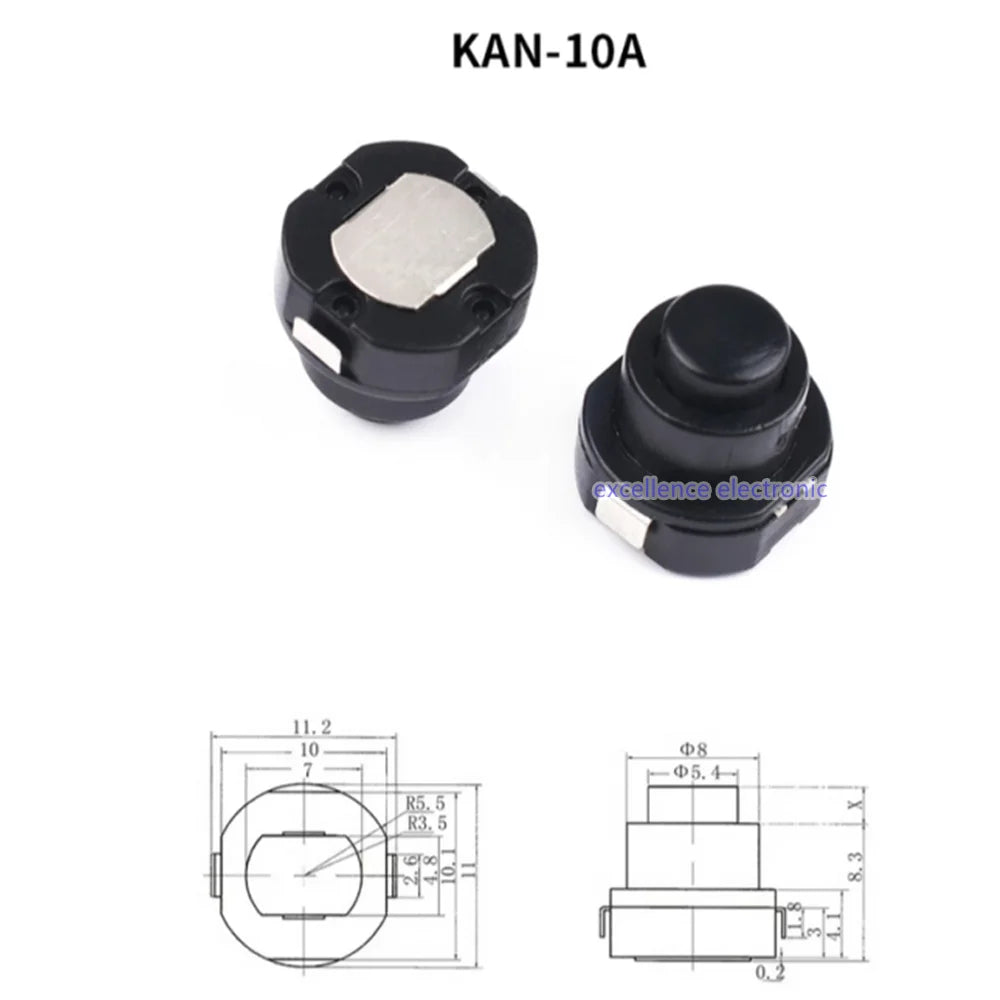 72PCS/Box Tactile Push Button Switch 1212 1813, Clicky On/Off Switch for LED Flashlight Headlamp Torch Lantern DIY Parts