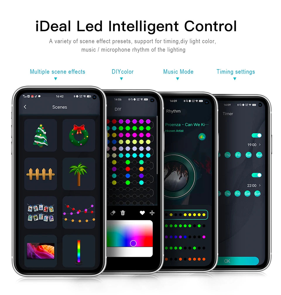 USB 5V Smart RGB-IC Fairy Light String Christmas Lights Decorations Lamp Garland WS2812 Bluetooth APP&Remote Control Addressable