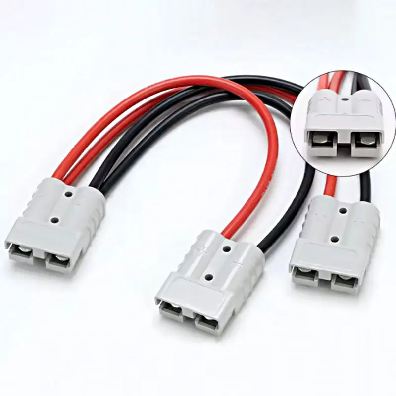 1pc Adapter 50A For Anderson Plug Connector Double Y Adapter 4mm Car Cable 4 Square Wires 30cm For Forklifts Stackers Vehicles