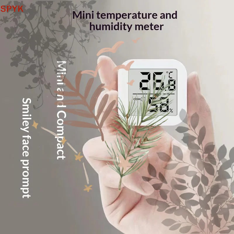 Temperature Gauge Mini LCD Digital Hygrometer: Indoor Room Humidity Meter Sensor Weather Home