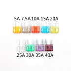 BEECHIP 12V Fuse Holder Add-a-circuit TAP Adapter Micro2 Mini Small Standard ATM APM Blade Auto Fuse  with 10A Blade Car Fuse