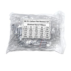 150PCS 300PCS Resistor Kit 1W 2W 3W 5W 5% 30Kinds X 10PCS Carbon Film Resistance 0.1-750 ohm Set 1k-820K 30Kinds X 5PCS
