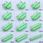 1Set Pitch 3.81mm 2P/3P/4P/5P/6P/7P/8P/9P/10P/12P/16P Pluggable Terminal Block Connector Wall Through Non Welding Plug 15EDGWC