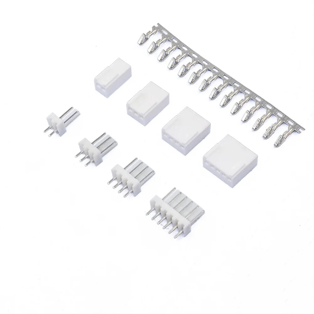 10Sets KF2510 Connector 2.54mm Straight / Curved Pin Header 2/3/4/5/6/7/8/9/10P ( Plug Male + Female + Terminal ) Kit