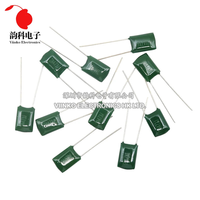 150pcs 15Values Polyester Film Capacitor Assortment Kit with Box 2A331J 2A471J 2A102J 2A103J 2A223J 2A104J 2A154J 2A224J 2A474J