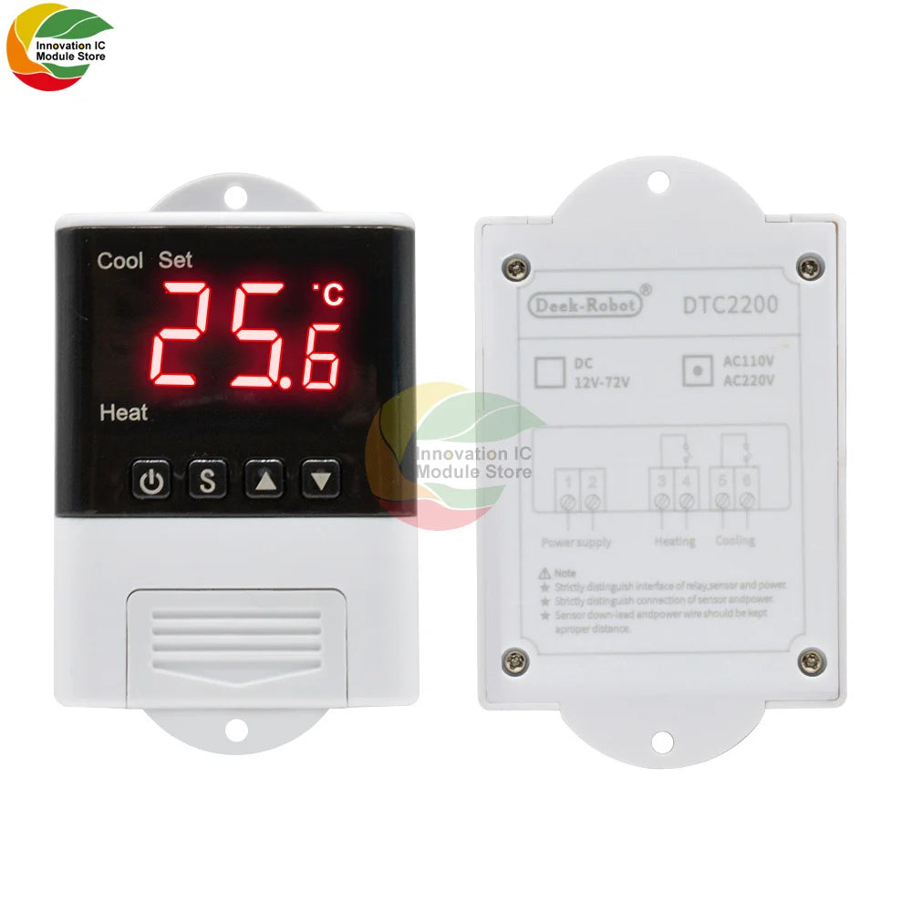 AC 110V 220V DTC2201 DTC1201 Temperature Controller Thermostat DS18B20 NTC Sensor APP Control For Smart Home