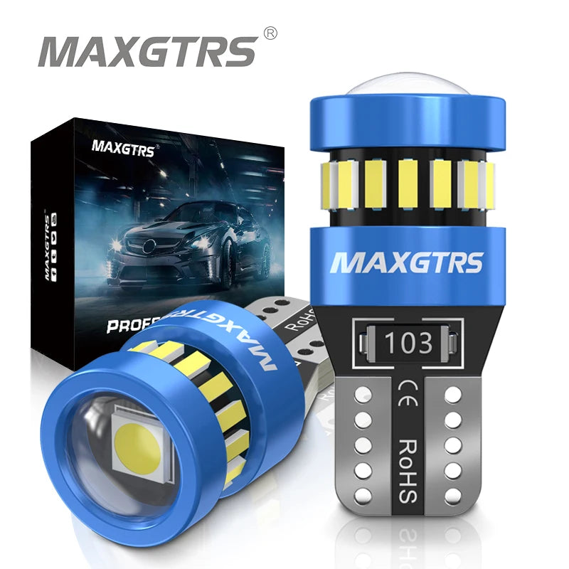 2x W5W T10 LED CANBUS No Error 5W5 12V 5W 750Lm Super Bright Car Interior Side Light 194 3030 SMD Auto Bulb White Amber Red