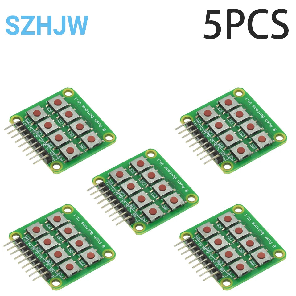 1-10pcs 2x4 / 4x2 Matrix Keypad Module, 8 Push Button Keyboard for MCU Arduino Raspberry Pi External Input Expansion