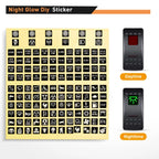 Nilight 8 Gang Rocker Switch Panel 5Pin On Off Toggle Aluminum Holder 12V 24V Dash Pre-Wired Red Backlit Switches for Automotive Cars Marine Boats RVs Truck