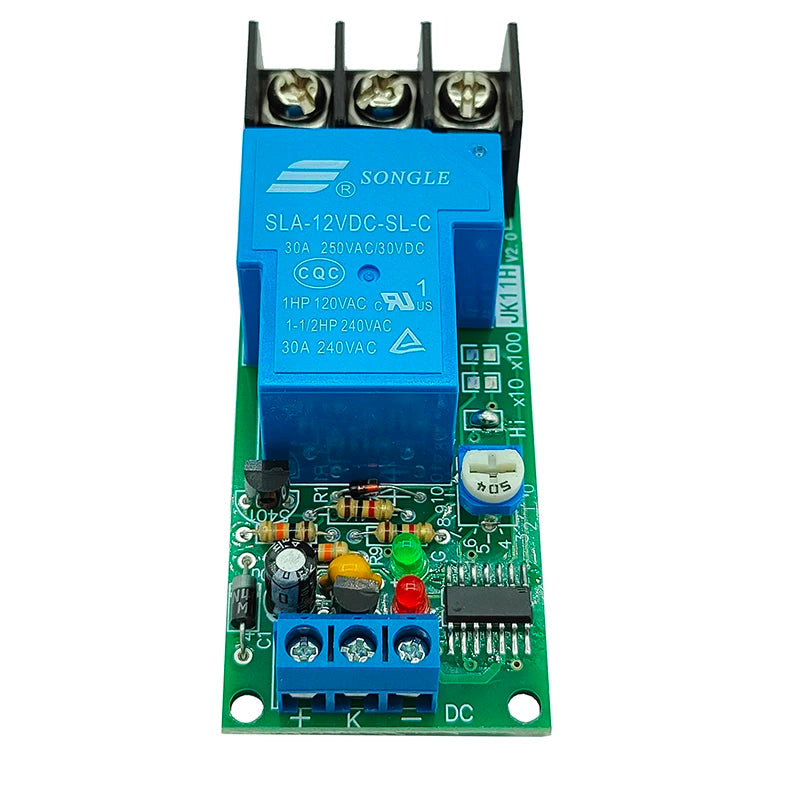 Time Delay Relay Module Triggle Timer Control Switch DC12V 24V High-power 30A  1-10000s Delay Adjustable Turn Off Conduction