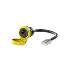 LR22 RJ45 Signal Connector 8P8C Ethernet IP65 Waterproof Retardant Terminal Network LAN CableAdapter Socket with Cap Cover