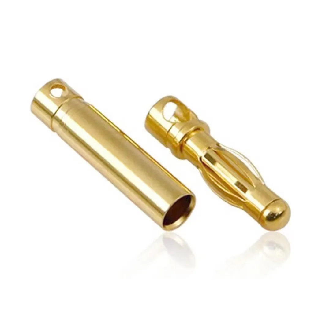 1-10pcs 2.0mm 3.0mm 3.5mm 4.0mm 5.0mm 5.5mm 6mm 6.5mm 8mm Gold-plated Bullet Plug High Current Banana Connector for RC Lipo