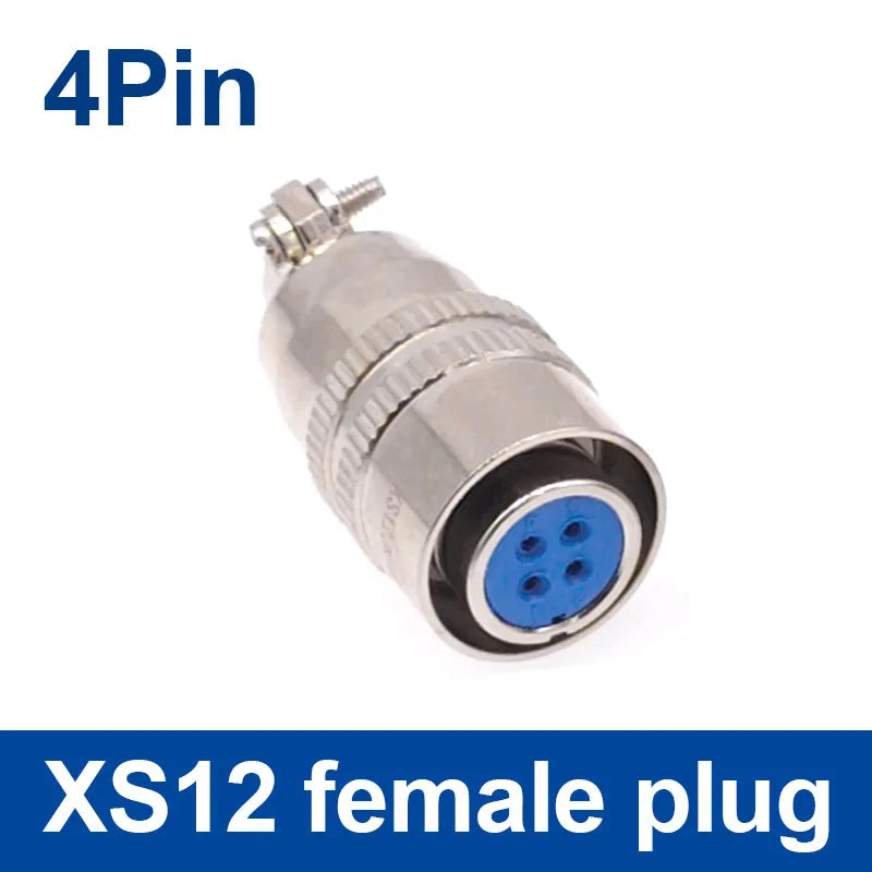1PCS XS12 Connector 12mm Quick Push-Pull Circular Square Socket 2pin3pin4pin5pin6pin7pin 3A 400v Male and Female Plug