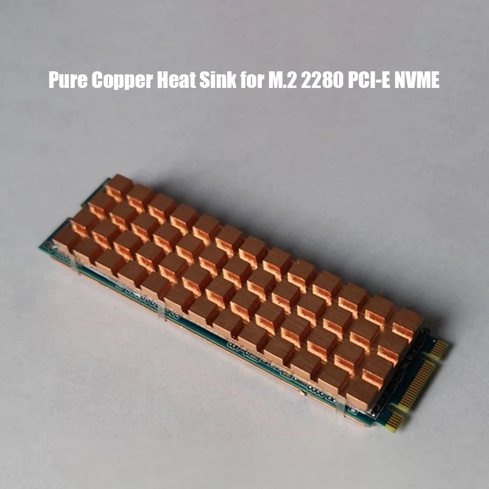 PC Notebook SSD Heat Sink PCI-E NVME NGFF M2 2280 Solid State Hard Disk Heatsink Computer Cooler Copper Radiator Accessories