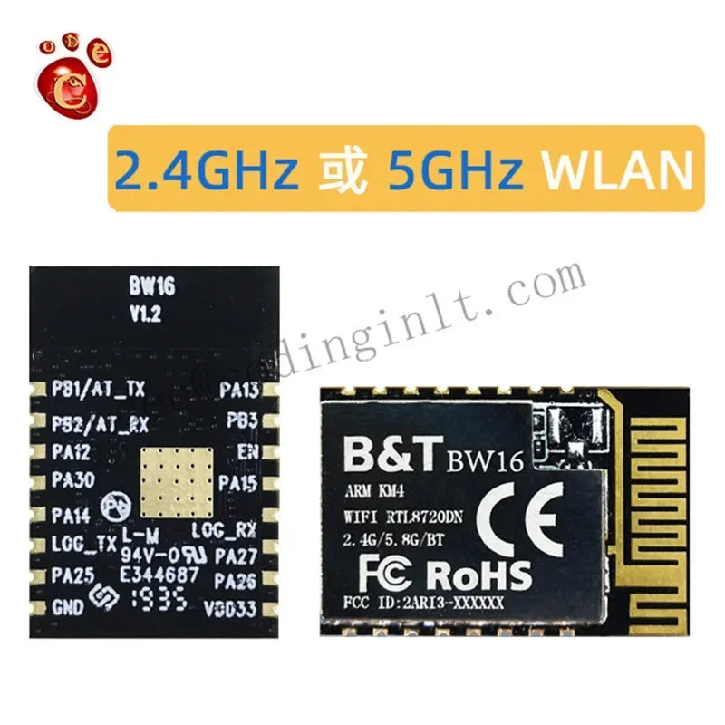 BW16 BW12 Module BW16 KIT with IPEX 4M Flash RTL8720DN NodeMCU Serial Port To Wifi Wireless WIFI Module