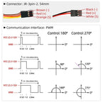 4PCS RDS51150 Metal Gear Digital Servo 150KG Robotic Servo Motor 12V Double-Shaft U Mounting Bracket 180/270 Degree for RC Cars