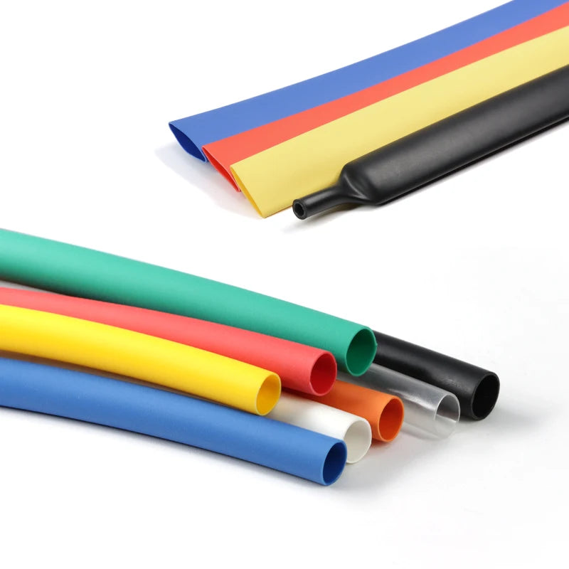 1M With Glue Dual Wall 3:1 Heat Shrink Tube 1.6/2.4/3.2/4.8/6.4/7.9/9.5/12.7/30/50mm Shrinkable Tubing Adhesive Wrap Wire Sleeve