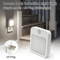 LED Motion Sensor Plug-In Night Light Warm/Cool White Dimmable 5 Brightness Levels for Hallway Stairway Bedroom 100-240V