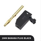 10PCS 2MM Banana Plug Gold Plating Stackable Electrical Terminal Banana Connector