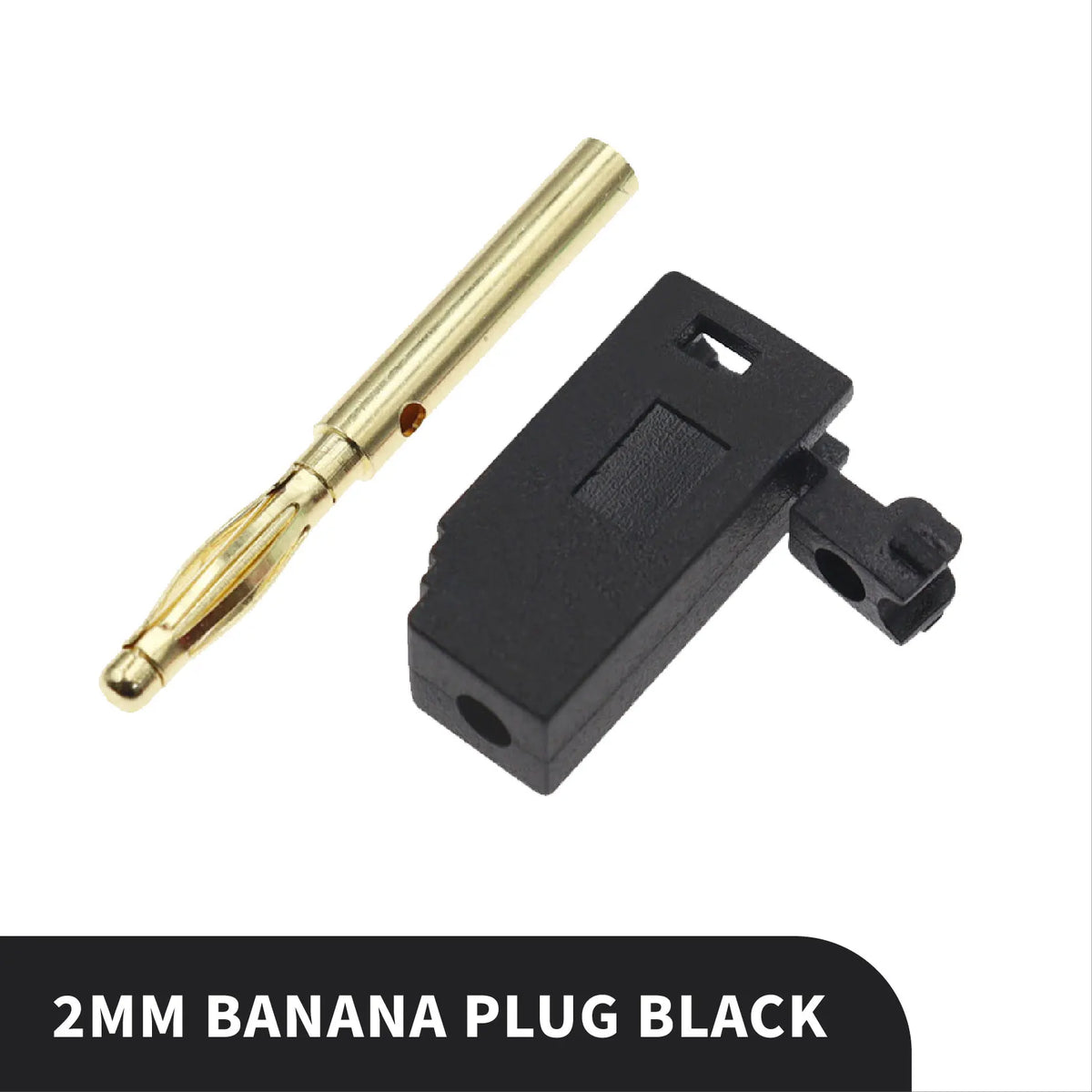 10PCS 2MM Banana Plug Gold Plating Stackable Electrical Terminal Banana Connector