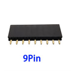 10Pcs2.54mm Pitch Single Row Female Pin Header Socket 2~40P PCB Board Connector Strip Gold Plated Pinheader Terminal for Arduino
