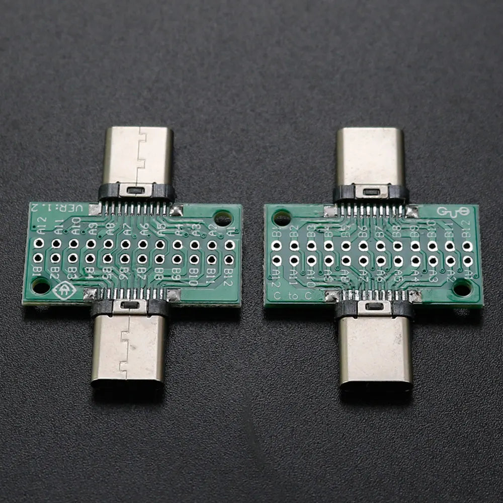 YuXi 1Pcs Type-C Male / Female to Male / Female USB 3.1 Test PCB Board Adapter Type C 16P 24P 2.54mm Connector Socket