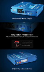 SKYRC Lipo Charger IMAX B6 EVO B6 V2 B6 Mini B6AC V2 Balance Battery Charger Discharger with Adapter Temperature Sensor 6A 1-6S